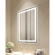 VEVOR LED Bathroom Mirror 3 Colors Anti-fog Wall Mounted Vanity Mirror 60 x 80cm