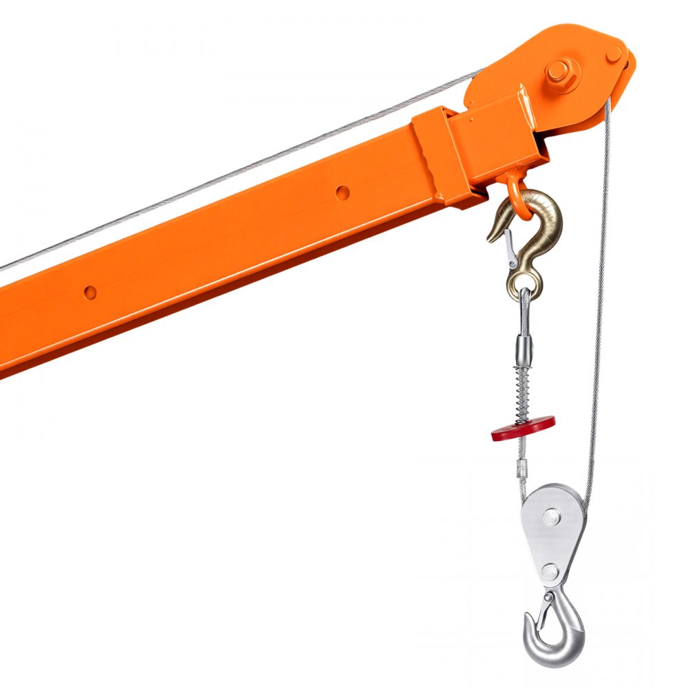 VEVOR Electric Truck Crane, 998 kg Pickup Truck Crane with 998 kg Electric Hoist, 360° Rotating Telescopic Boom, Premium Galvanized Steel, Foldable Pickup Bed Jib Hoist for Machine Lumber Lifting
