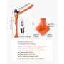 VEVOR Electric Truck Crane, 499 kg Pickup Truck Crane with 12V Electric Winch, 360° Rotating Telescopic Boom, Premium Galvanized Steel, Foldable Pickup Bed Jib for Machine Lumber Attic Lifting