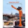 VEVOR Electric Truck Crane, 2200 lbs Pickup Truck Crane with 12V 6000 lbs Electric Winch, 360° Rotating Telescopic Boom, Premium Galvanized Steel, Foldable Pickup Bed Jib for Machine Lumber Lifting