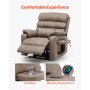 Power Lift Recliner Chair with Heat and Massage Electric Recliner Light Brown