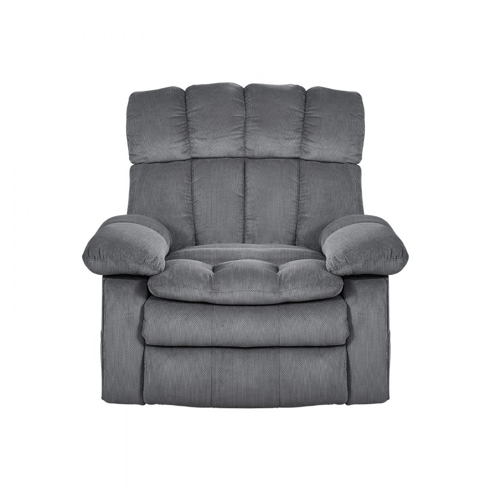 VEVOR Power Lift Recliner Chair, Dual Motor, Oversized Electric Lift Chair with Heat and Massage for Elderly, Infinite Position Adjustment, Chenille Fabric, with Side Pockets, Cup Holders, Light Gray