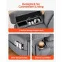 VEVOR Power Lift Recliner Chair, Dual Motor, Oversized Electric Lift Chair with Heat and Massage for Elderly, Infinite Position Adjustment, Chenille Fabric, with Side Pockets, Cup Holders, Light Gray