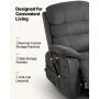 VEVOR Power Lift Recliner Chair, Dual Motor Medium Lift Chair with Heat and Massage for Elderly, Position Adjustable, Remote Control, with Side Pockets, Chenille Fabric, Dark Gray