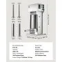 VEVOR Electric Sausage Stuffer, 25 LBS / 12 L Vertical Meat Stuffer, Stepless Speed Control and Foot Pedal, Stainless Steel Heavy Duty Sausage Filler with 4 Stuffing Tubes, for Commercial & Home Use