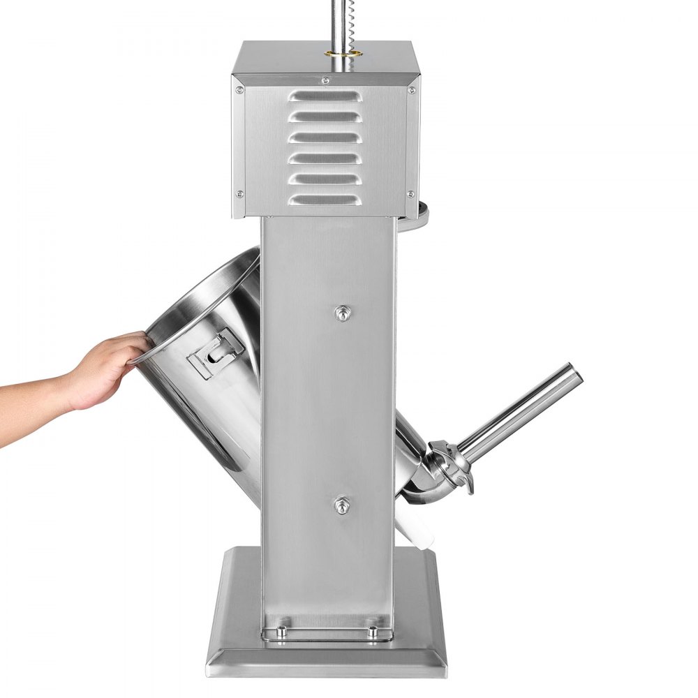 VEVOR Electric Sausage Stuffer, 25 LBS / 12 L Vertical Meat Stuffer, Stepless Speed Control and Foot Pedal, Stainless Steel Heavy Duty Sausage Filler with 4 Stuffing Tubes, for Commercial & Home Use