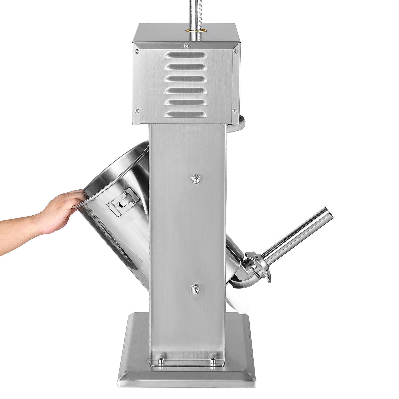 VEVOR Electric Sausage Stuffer, 25 LBS / 12 L Vertical Meat Stuffer, Stepless Speed Control and Foot Pedal, Stainless Steel Heavy Duty Sausage Filler with 4 Stuffing Tubes, for Commercial & Home Use