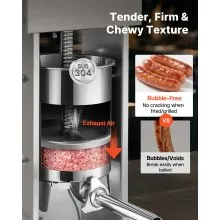 VEVOR Electric Sausage Stuffer, 33 LBS / 15 L Vertical Meat Stuffer, Stepless Speed Control and Foot Pedal, Stainless Steel Heavy Duty Sausage Filler with 4 Stuffing Tubes, for Commercial & Home Use