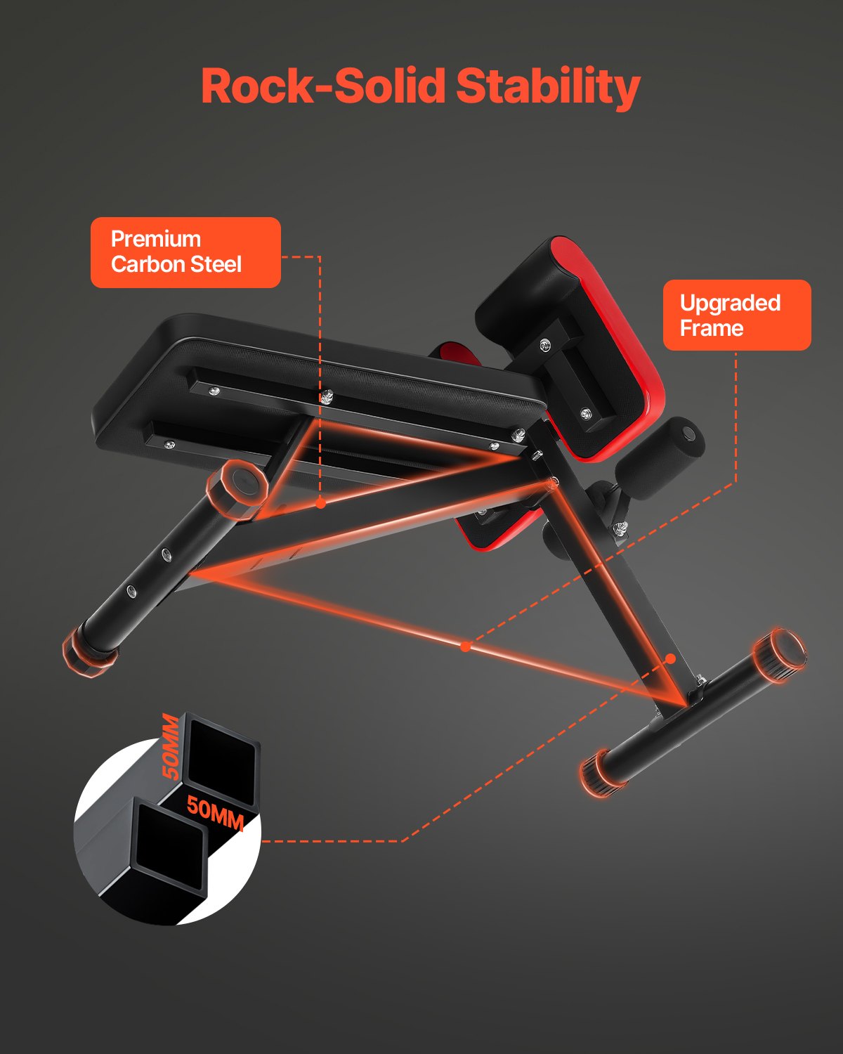 VEVOR Multi-Functional Weight Bench for Full Body Workout, Roman Chair Hyperextension Bench, 330 lbs Adjustable & Foldable Equipment for Back Arm Core Ab Workout, Sit Up Exercise Machine for Home Gym