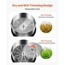 VEVOR Electric Bud Leaf Trimmer, 2-in-1 Manual & Electric, 16 in Bud Trimmer with Stainless Steel Blades, Visual Cutting, Wet & Dry Hydroponic Cutting Machine with Tray, for Plant Buds Flowers