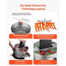 VEVOR Electric Bud Leaf Trimmer, 2-in-1 Manual & Electric, 16 in Bud Trimmer with Stainless Steel Blades, Visual Cutting, Wet & Dry Hydroponic Cutting Machine with Tray, for Plant Buds Flowers