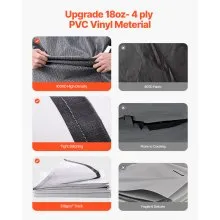 VEVOR Motorized RV Awning Complete Kit, 18' Retractable Awning with Aluminum Alloy Frame, Outdoor Trailer Awning, Fit for Most RVs(Black Fade)