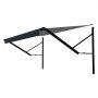 VEVOR Motorized RV Awning Complete Kit, 19' Retractable Awning with Aluminum Alloy Frame, Outdoor Trailer Awning, Fit for Most RVs(Black Fade)