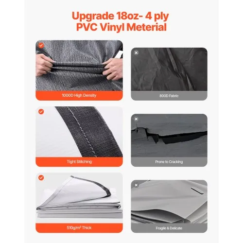 VEVOR Motorized RV Awning Complete Kit, 15' Retractable Awning With Aluminum Alloy Frame, Outdoor Trailer Awning, Fit For Most RVs(Black Fade - View #10