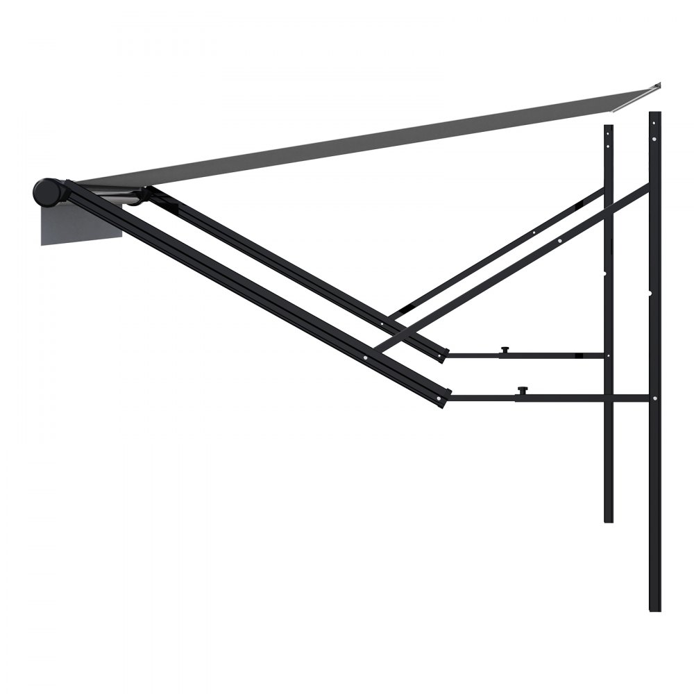 VEVOR Motorized RV Awning Complete Kit, 16' Retractable Awning with Aluminum Alloy Frame, Outdoor Trailer Awning, Fit for Most RVs(Black Fade)