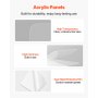 Drum Shield 5 Panels 2 ft x 5 ft Acrylic Drum Cage with Hinges and Deflectors
