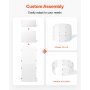 Drum Shield 5 Panels 2 ft x 5 ft Acrylic Drum Cage with Hinges and Deflectors