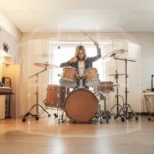 Drum Shield 5 Panels 2 ft x 5 ft Acrylic Drum Cage with Hinges and Deflectors