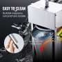 VEVOR electric sausage stuffer with rust-proof sus304 material and removable, tiltable barrel for easy cleaning.