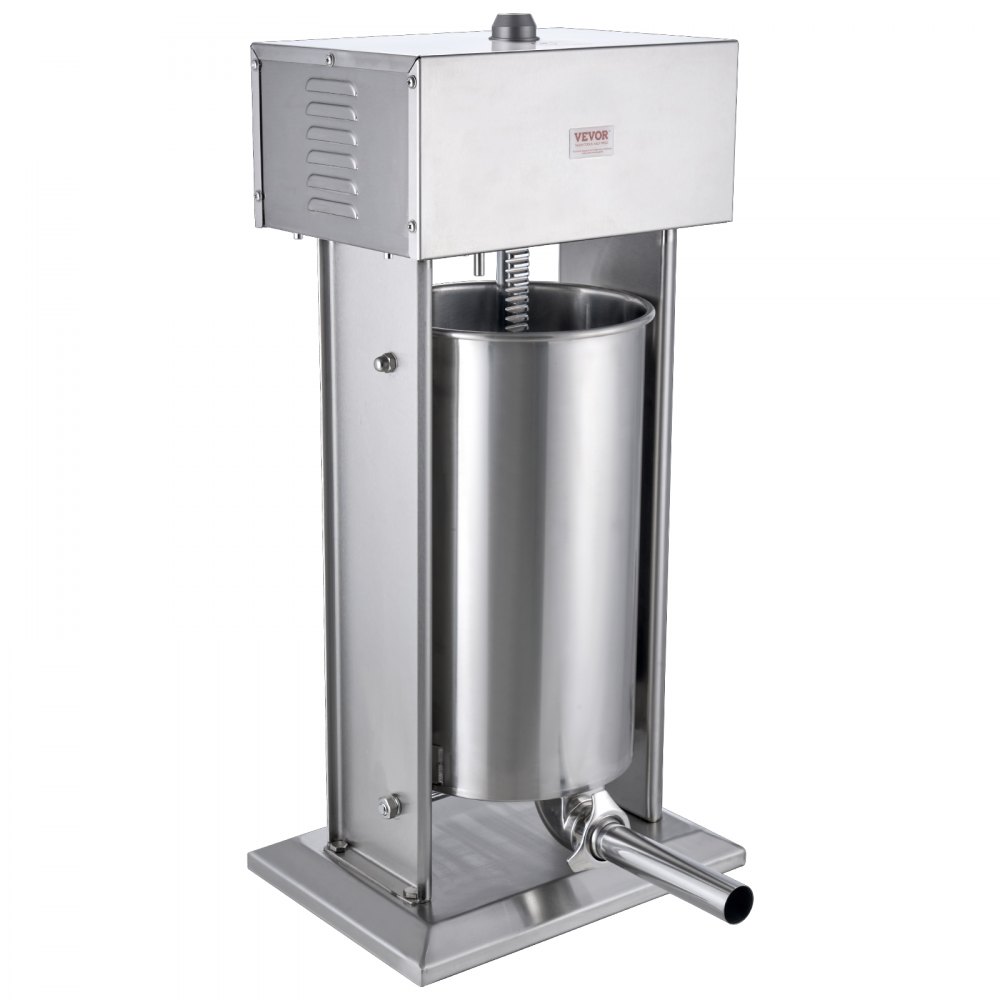 VEVOR Electric Sausage Stuffer, 25 L / 55 LBS Vertical Meat Stuffer, 400W Motor, Stepless Speed Control and Foot Pedal, Made of Food-grade 304 Stainless Steel, 5 Stuffing Tubes for Home, Commercial