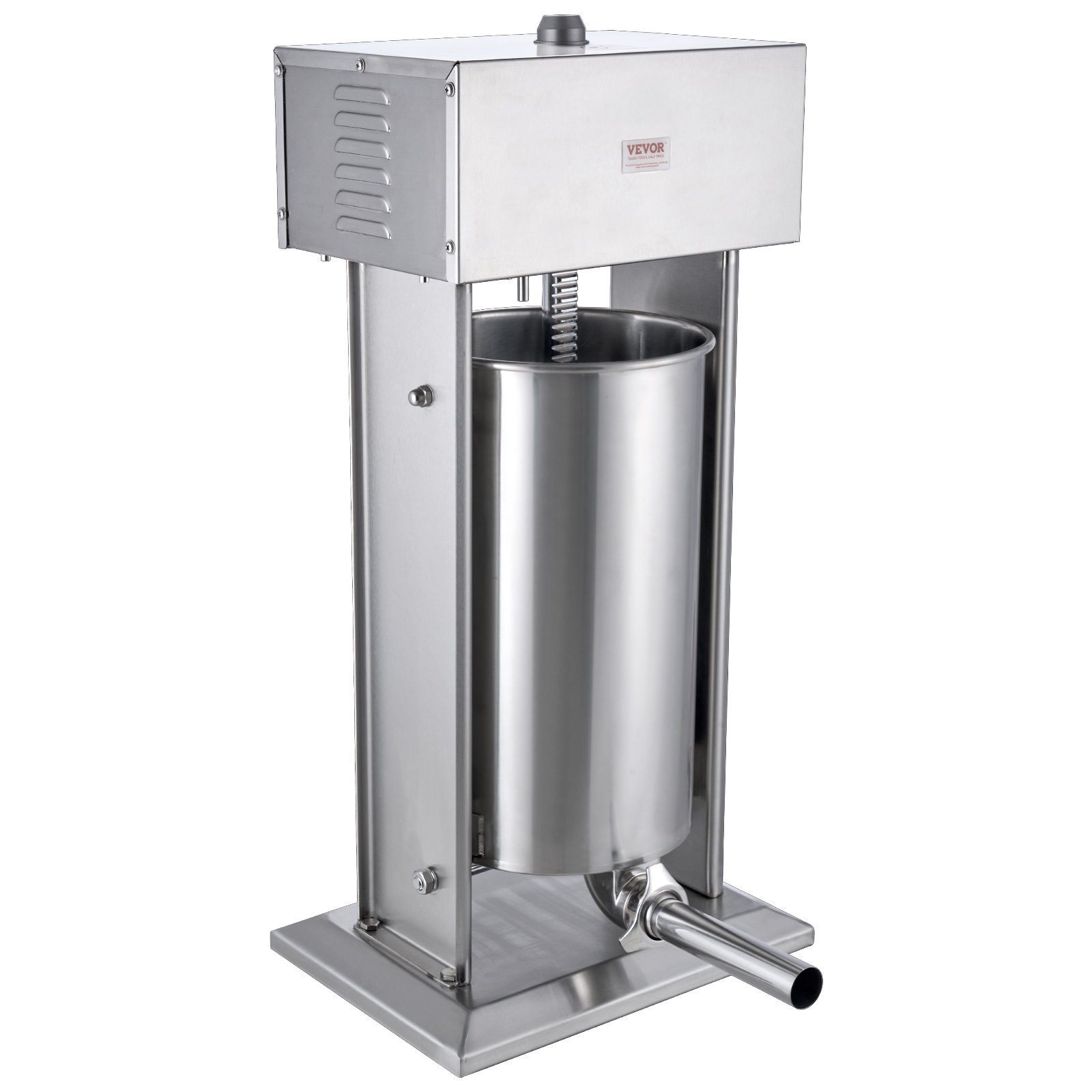 VEVOR Electric Sausage Stuffer, 25 L / 55 LBS Vertical Meat Stuffer, 400W Motor, Stepless Speed Control and Foot Pedal, Made of Food-grade 304 Stainless Steel, 5 Stuffing Tubes for Home, Commercial