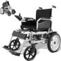 VEVOR Electric Wheelchair for Adults Seniors, 265 lbs Weight Capacity, 17.5in Width Lightweight Foldable Motorized Power Wheelchairs, UP to 12.5Miles Range All Terrain Power Chair, Adjustable Backrest