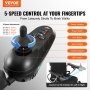 VEVOR electric wheelchair joystick controller with speed settings, battery indicator, and horn button.