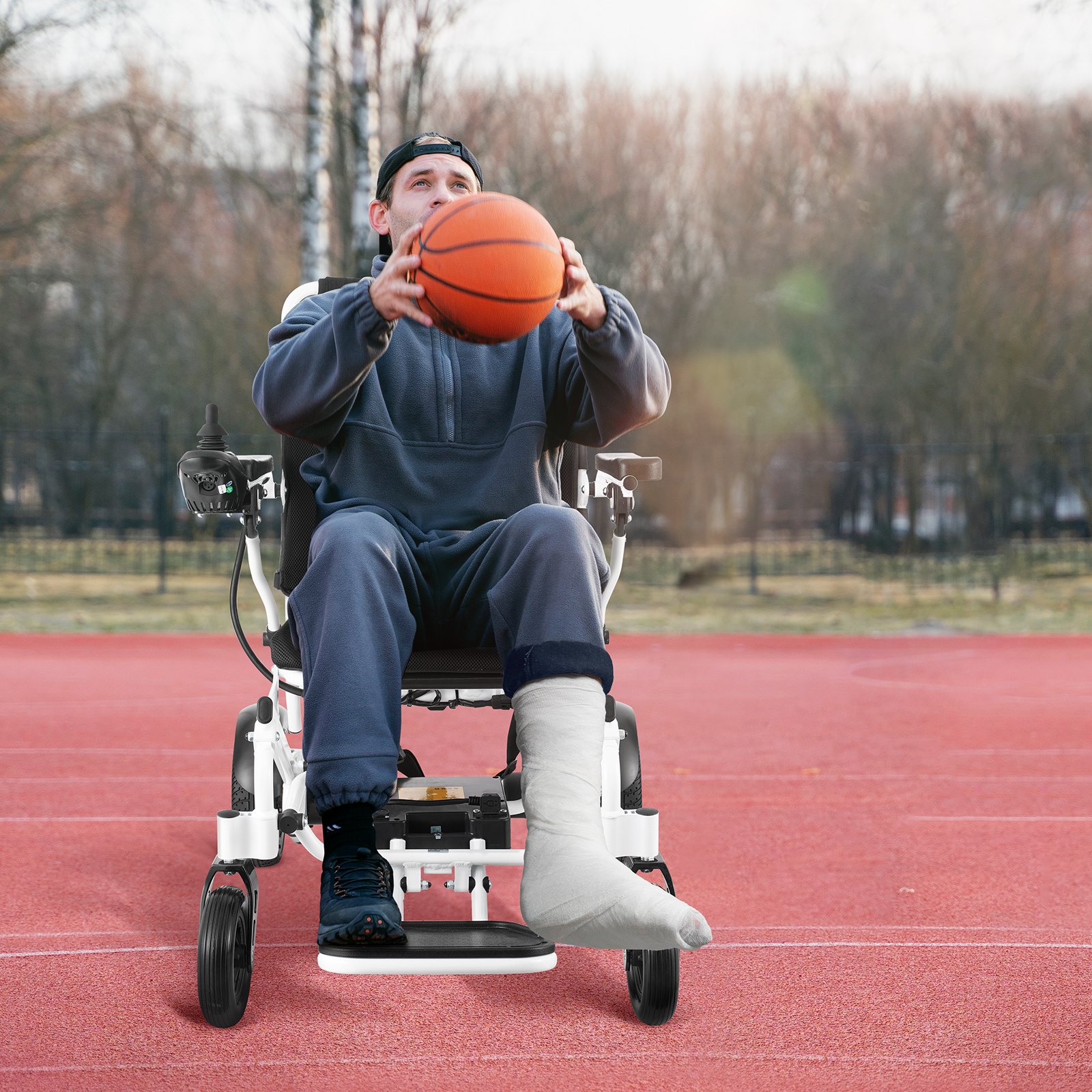 VEVOR Foldable Electric Wheelchair Motorized Power Chair 300 lbs/136 kg 20 in/50.8 cm Wide Seat