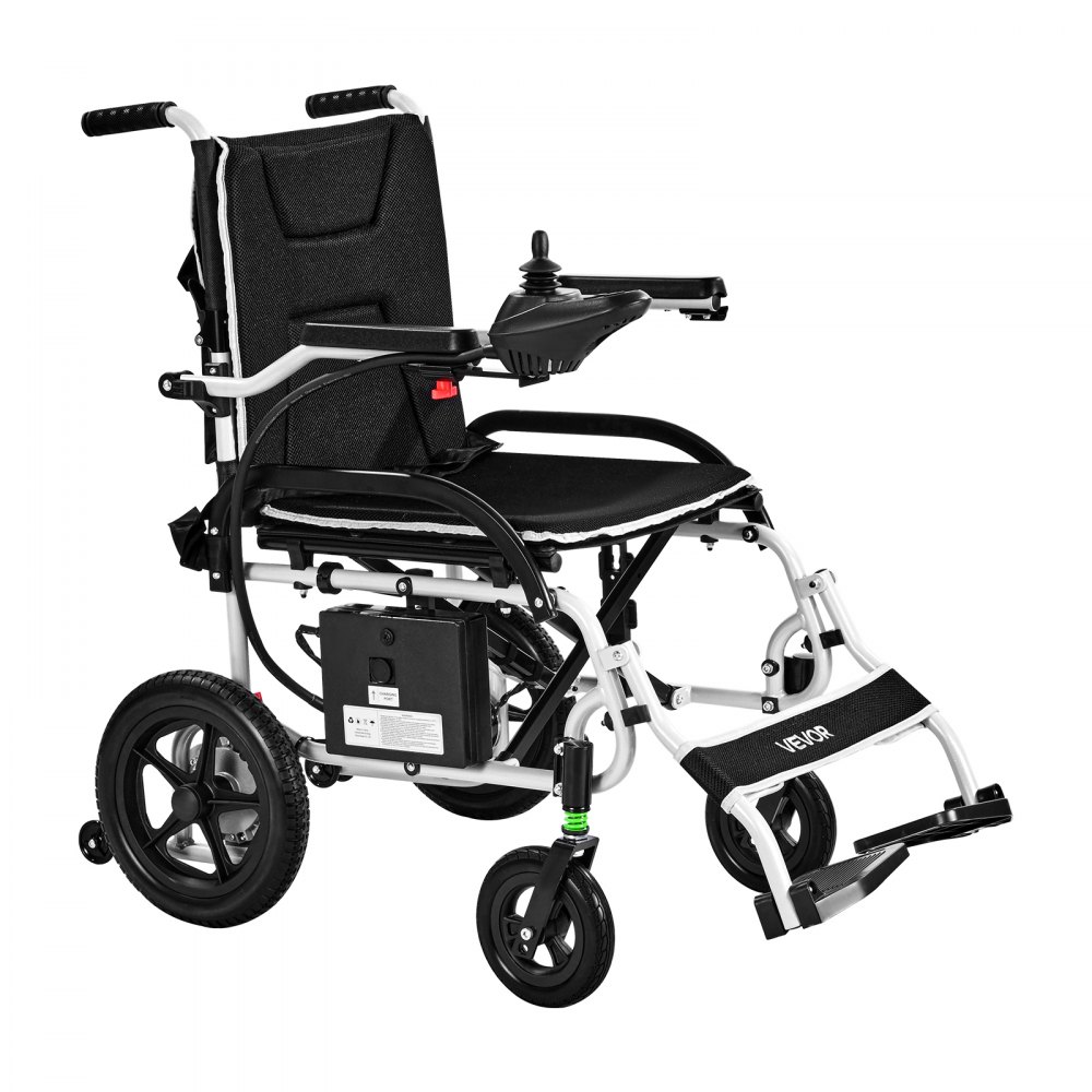 VEVOR Electric Wheelchair for Adults, 100kg Capacity, Foldable & Lightweight Motorized Wheelchair, 19.3km Long Travel Range, All-Terrain Powered Chair, Portable for Seniors & Disabled