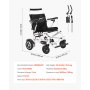 VEVOR Electric Wheelchair for Adults, 136kg Capacity, Foldable & Lightweight Motorized Wheelchair, 21km Long Travel Range, All-Terrain Powered Chair, Portable 53cm Seat for Seniors & Disabled