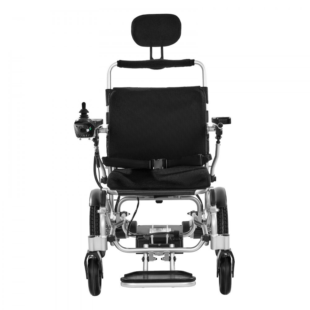 VEVOR Electric Wheelchair for Adults, 136kg Capacity with Adjustable Backrest, Foldable Lightweight Motorized Wheelchair, 21km Range, All-Terrain Powered, Portable 53cm Seat for Seniors & Disabled