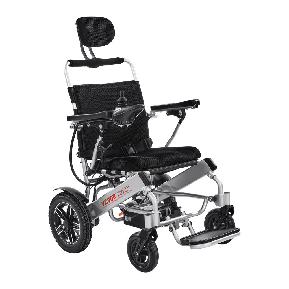 VEVOR Electric Wheelchair for Adults, 136kg Capacity with Adjustable Backrest, Foldable Lightweight Motorized Wheelchair, 21km Range, All-Terrain Powered, Portable 53cm Seat for Seniors & Disabled