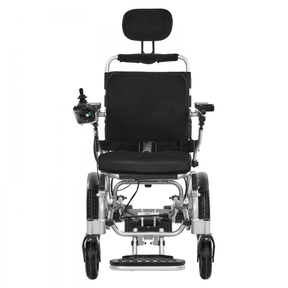 VEVOR Electric Wheelchair for Adults, 136kg Capacity with Adjustable Backrest, Foldable & Lightweight Motorized Wheelchair, 21km Range, All-Terrain Powered Chair, Portable for Seniors & Disabled