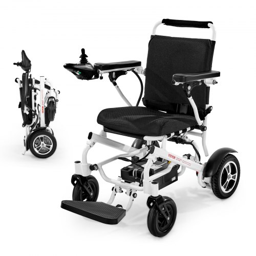 VEVOR Electric Wheelchair for Adults, 300lbs Capacity, Foldable & Lightweight Motorized Wheelchair, 13-Mile Long Travel Range, All-Terrain Powered Chair, Portable for Seniors & Disabled
