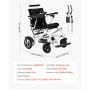 VEVOR Electric Wheelchair for Adults, 136kg Capacity, Foldable & Lightweight Motorized Wheelchair, 21km Long Travel Range, All-Terrain Powered Chair, Portable for Seniors & Disabled