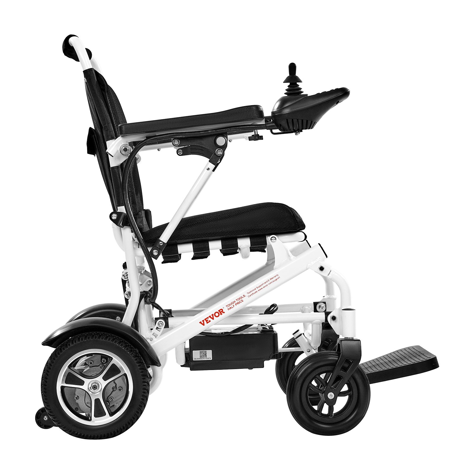 VEVOR Electric Wheelchair for Adults, 136kg Capacity, Foldable & Lightweight Motorized Wheelchair, 21km Long Travel Range, All-Terrain Powered Chair, Portable for Seniors & Disabled