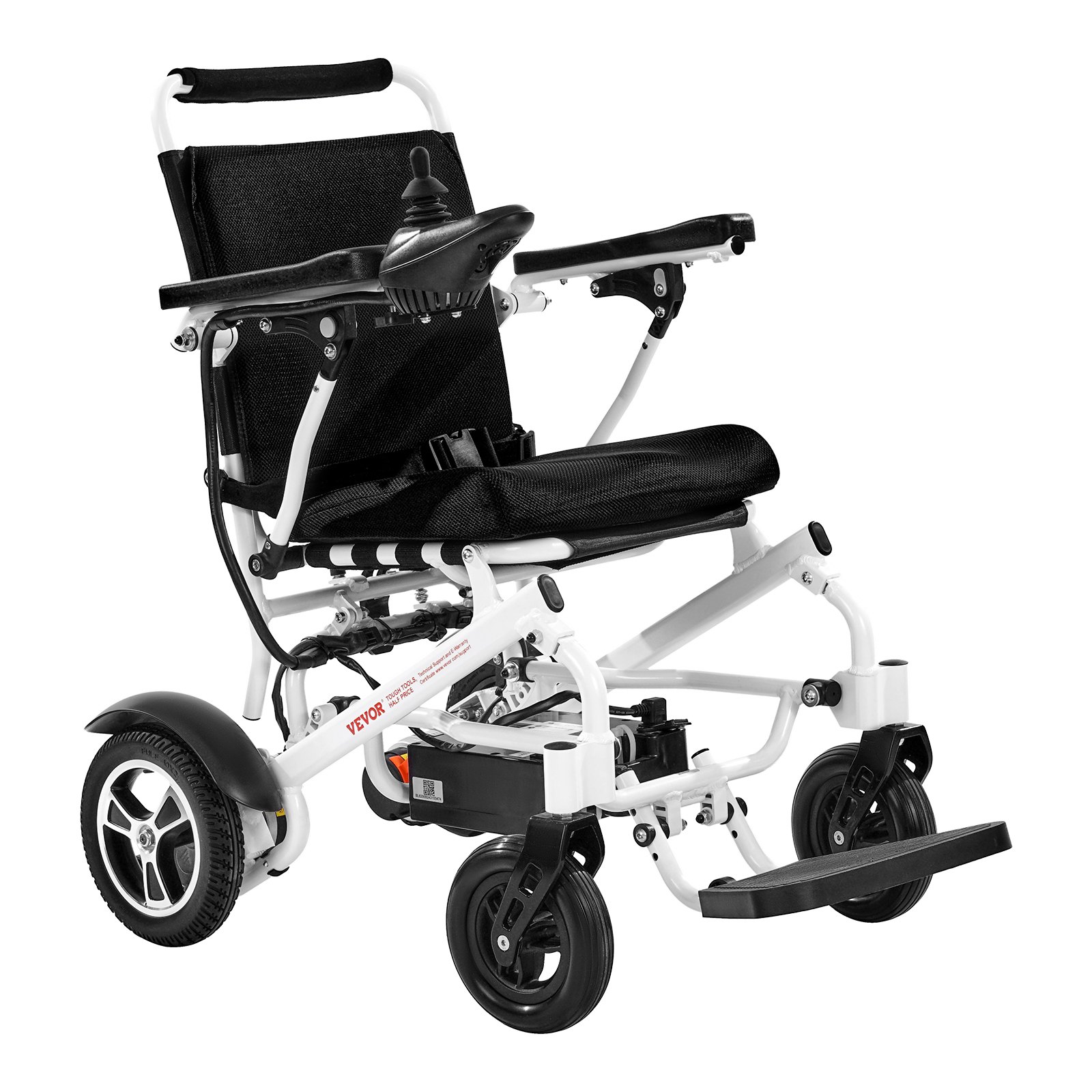 VEVOR Electric Wheelchair for Adults, 136kg Capacity, Foldable & Lightweight Motorized Wheelchair, 21km Long Travel Range, All-Terrain Powered Chair, Portable for Seniors & Disabled