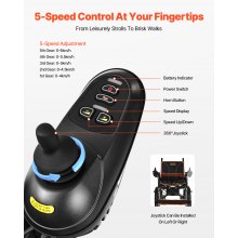 Electric Wheelchair 265lbs Capacity Foldable Lightweight 13 Mile