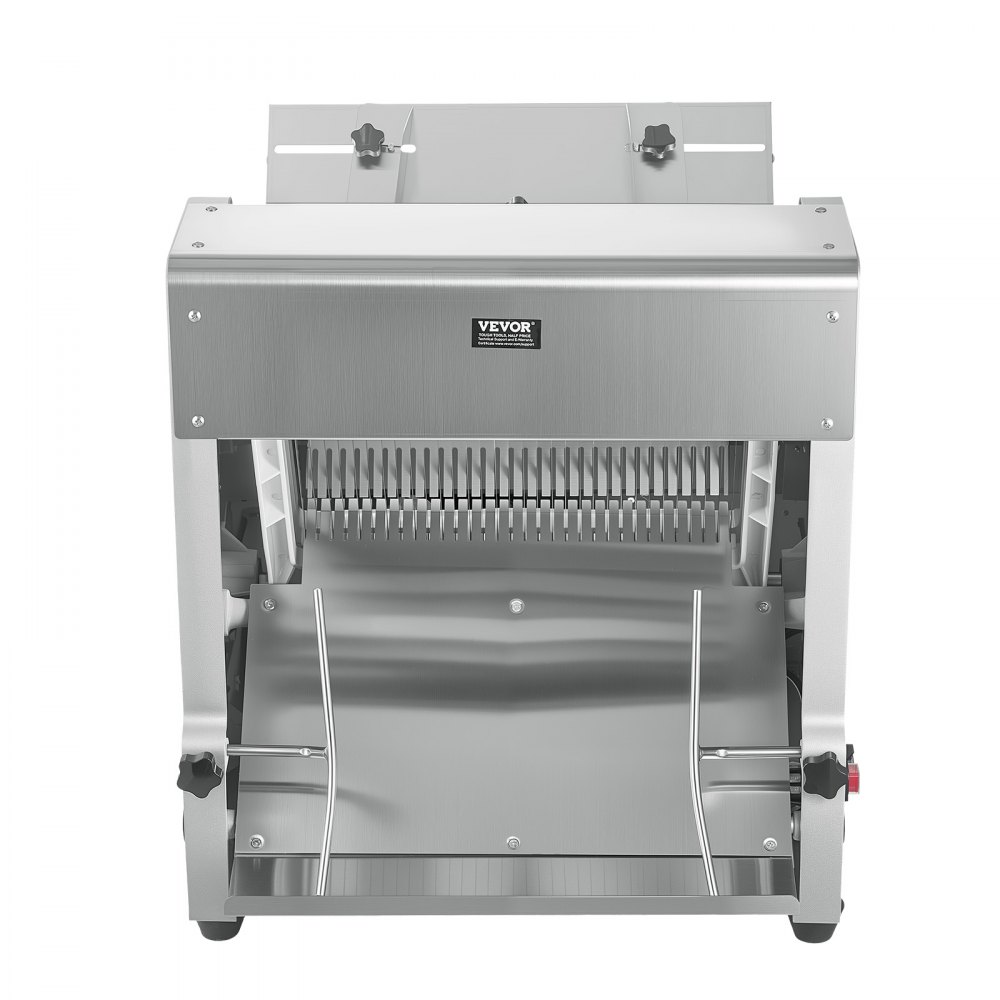 VEVOR Electric Bread Slicer, 370W Bread Slicing Machine, Die-Cast Aluminum Countertop Bread Cutter Machine for 12mm Slice Thickness, Commercial & Home Use for Bakeries Restaurants, 120V