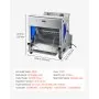 VEVOR Electric Bread Slicer, 370W Bread Slicing Machine, Die-Cast Aluminum Countertop Bread Cutter Machine for 12mm Slice Thickness, Commercial & Home Use for Bakeries Restaurants, 120V