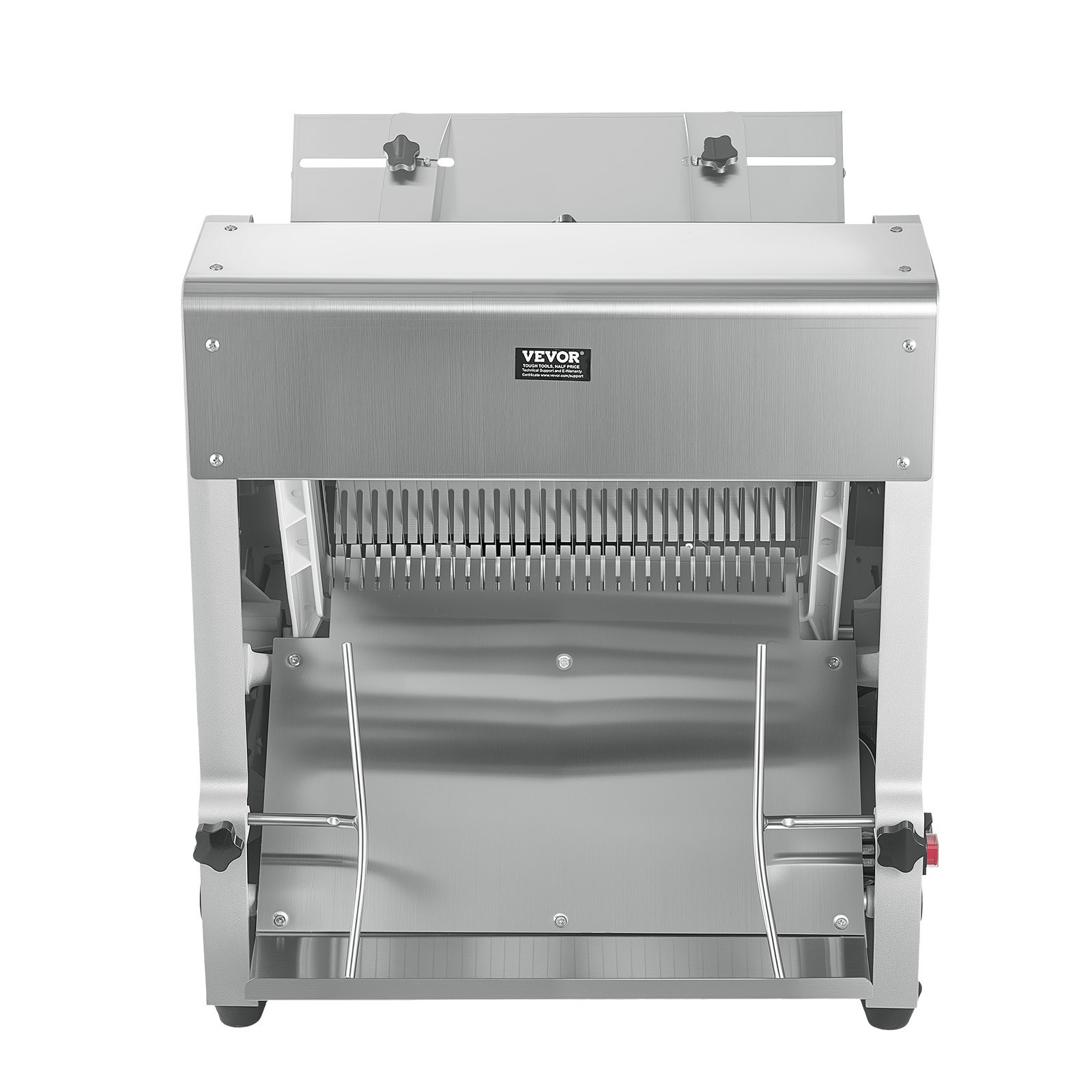 VEVOR Electric Bread Slicer, 370W Bread Slicing Machine, Die-Cast Aluminum Countertop Bread Cutter Machine for 12mm Slice Thickness, Commercial & Home Use for Bakeries Restaurants, 120V