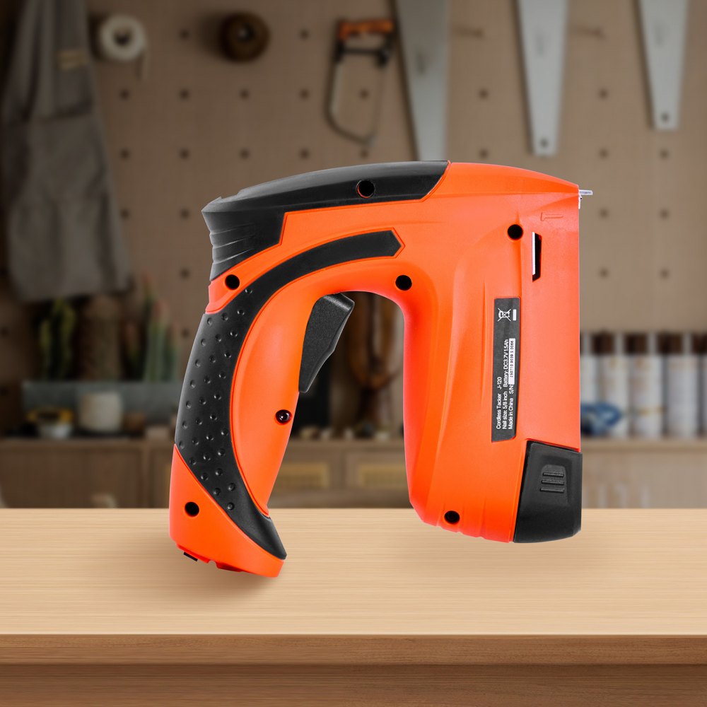 VEVOR Cordless Brad Nailer, 2-in-1 Nail Gun Staple Gun, 18 Gauge 5/8 inch, Battery Powered, with 1000 Pcs Staples and 1000 Pcs Nails, Non-Slip Rubber Grip, for Woodworking, Carpentry and DIY Projects