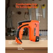 VEVOR Cordless Brad Nailer, 2-in-1 Nail Gun Staple Gun, 18 Gauge 5/8 inch, Battery Powered, with 1000 Pcs Staples and 1000 Pcs Nails, Non-Slip Rubber Grip, for Woodworking, Carpentry and DIY Projects