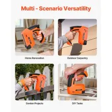 VEVOR Cordless Brad Nailer, 2-in-1 Nail Gun Staple Gun, 18 Gauge 5/8 inch, Battery Powered, with 1000 Pcs Staples and 1000 Pcs Nails, Non-Slip Rubber Grip, for Woodworking, Carpentry and DIY Projects
