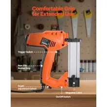 VEVOR Electric Nail Gun 2-in-1 Staple Gun Brad Nailer 18 GA 1-1/4 inch for Wood