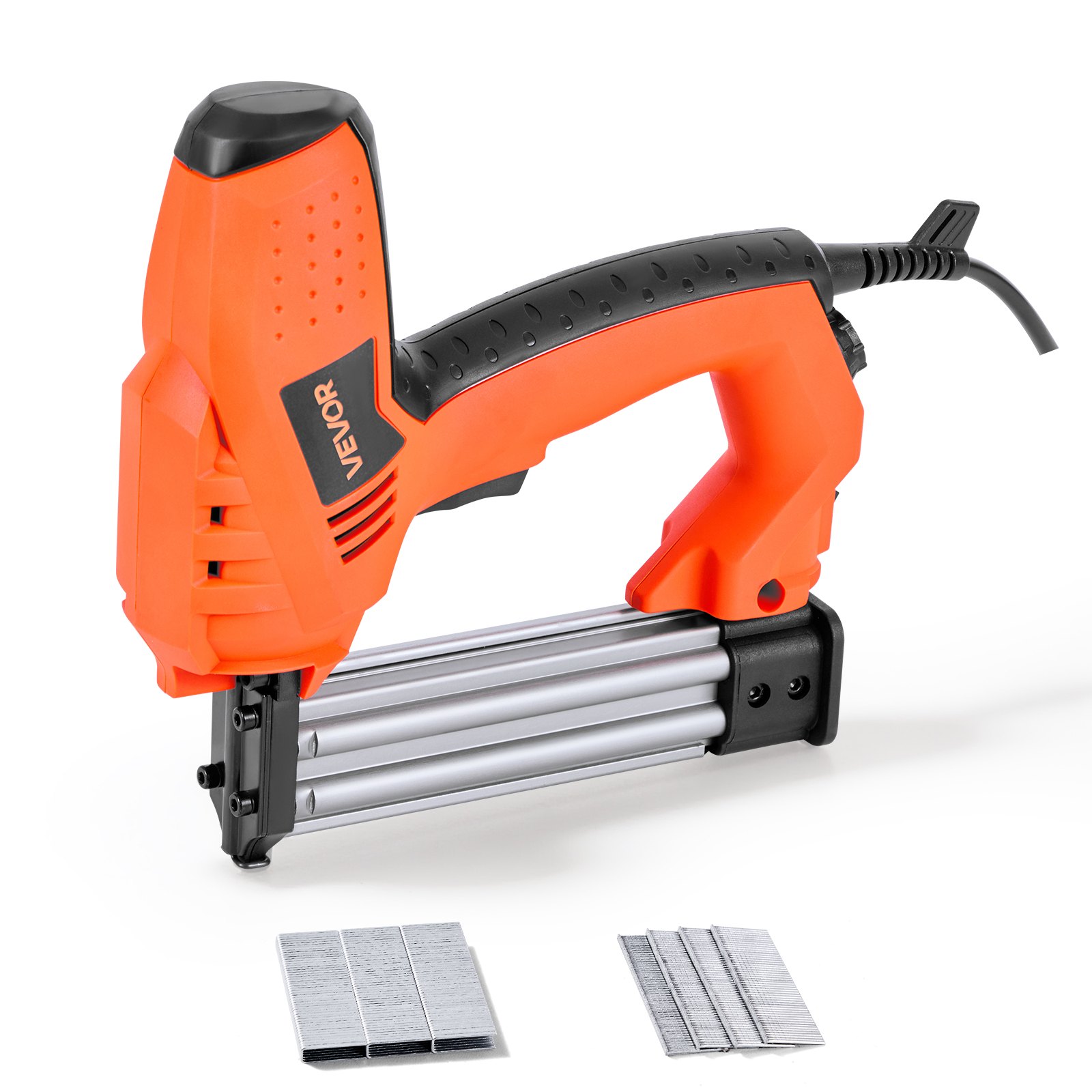 VEVOR Electric Nail Gun, 2-in-1 Staple Gun Brad Nailer, 18 Gauge 1-1/4 inch, Stapler Brad Nailer with 1000 Pcs Staples and 1000 Pcs Nails, Non-Slip Rubber Grip, for Woodworking and DIY Projects