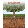 VEVOR Artificial Topiary Boxwood Bush 508 mm Set of 2 Greenery Fake Shrubs, PE Faux Trees with Metal Ground Spikes, Indoor & Outdoor Green Plant for Front Door, Entryway, Porch, Balcony, Patio, Garden