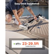 VEVOR Horizontal Fishing Windlass, 12V DC 600W, Windlass Anchor Systems Fit for 1/4-Inch Chain or 9/16 & 5/8 Inch Nylon Rope, Max Pull 573 lbs, 316 Stainless Steel Construction, for Boats 23-29.5 ft