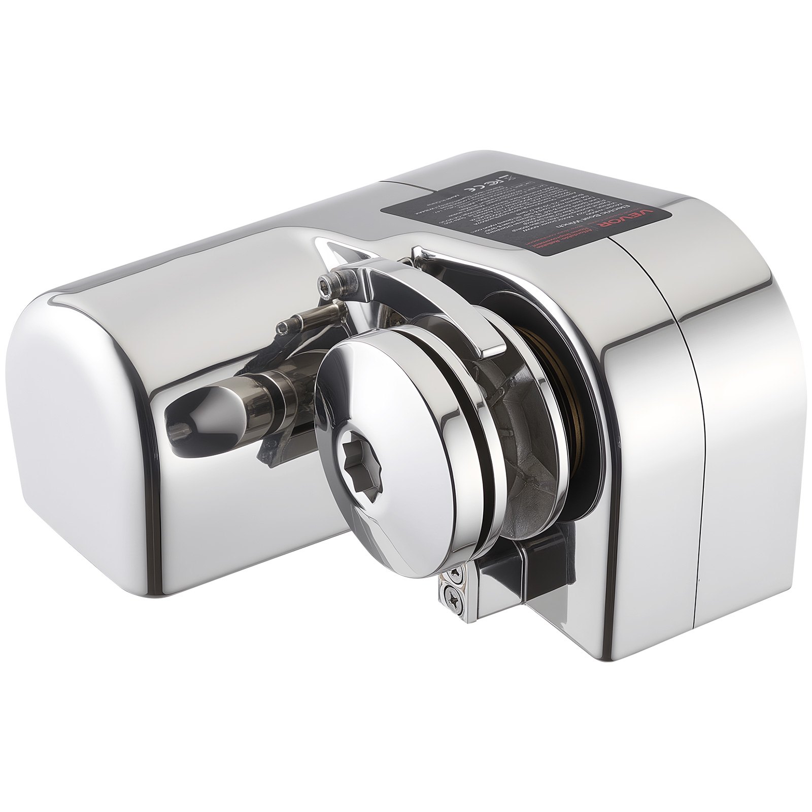 VEVOR Horizontal Fishing Windlass, 12V DC 600W, Windlass Anchor Systems Fit for 6.35 mm Chain or 14.3 & 15.9 mm Nylon Rope, Max Pull 260 kg, 316 Stainless Steel Construction, for Boats 7-9 m