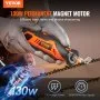 VEVOR Electric Chainsaw Sharpener Kit, 35000RPM Electric Handheld Saw Chain Blade Sharpener, 6 Speeds Professional Chain Saw Sharpener Tool with 4 Titanium-Plated Sharpening Wheels, Angle Attachment